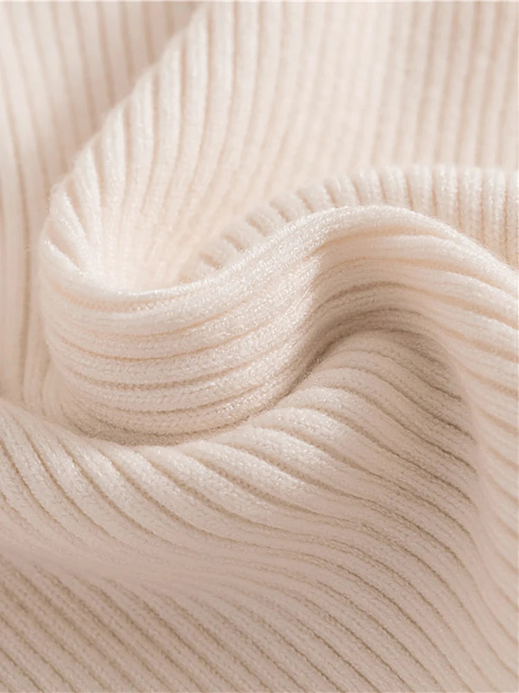 Suéter de cuello alto de otoño para mujer, suéteres de punto suaves, jerséis de cachemira 