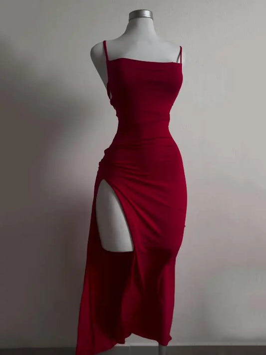 Vestido de verano explosivo nuevo 2024 con tirantes halter de alta sensibilidad Spice 
