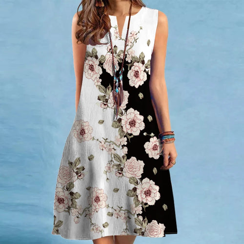 Vestido nuevo con cuello en V para mujer transfronterizo europeo y americano 2024 